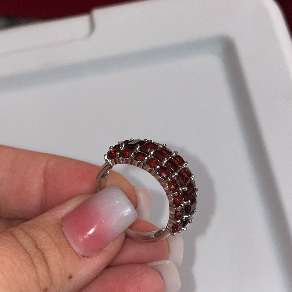 Garnet Colored Ring - image 4